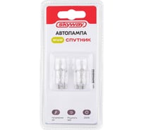 Автолампа SKYWAY w16w, 12v, 16w, w2.1-9.5d, без цоколя, 1-конт, 310лм, 2500к, спутник, блистер 2 шт S09102032