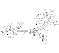 Фаркоп Бизон для Great Wall Hover H5 2010-2016, тип шара E FA 0595-E(N)