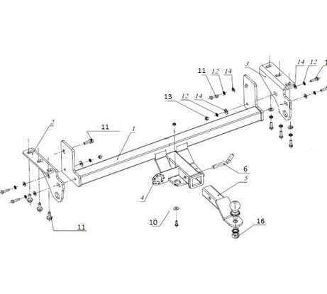 Фаркоп Бизон для DongFeng DF6 2022, тип шара E FA 0360-E