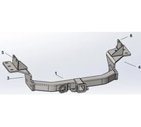 Фаркоп Бизон для Toyota Fortuner 2017, тип шара E FA 0250-E