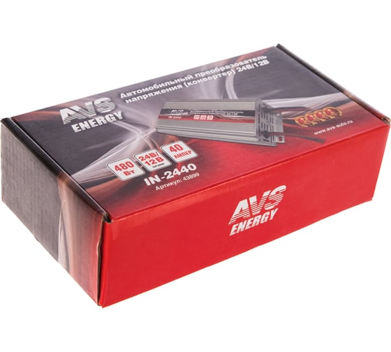 Конвертер AVS IN-2440 24/12 V 40 A 43899