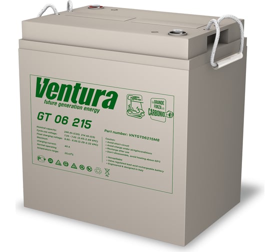 Тяговый аккумулятор Ventura 6 В 223 Ач (разряд 5 часов) - GT 06 215 M8 1