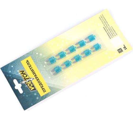 Предохранитель VOLTON 15А MINI с индикатором LED блистер 10 шт. VLT12014-15A
