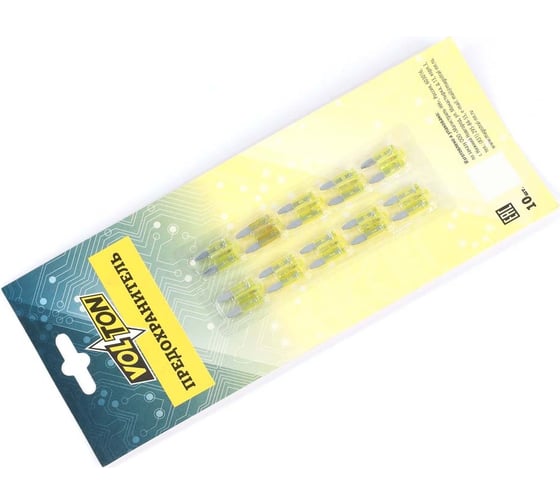 Предохранитель VOLTON 20 А MINI с индикатором LED блистер 10 шт VLT12014-20A