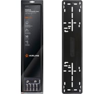 Рамка под номерной знак AIRLINE PRO, силиконовая с металл.основой, 1 шт., крепл., черная ADFC033