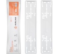 Рамки под номерной знак AIRLINE силиконовые, 2 шт., белые ADFC032