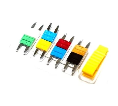 Предохранители мини флажковые МАЯК цинк УЛЬТРА (к-т блистер 8шт., с пинцетом) APF-190B-BL