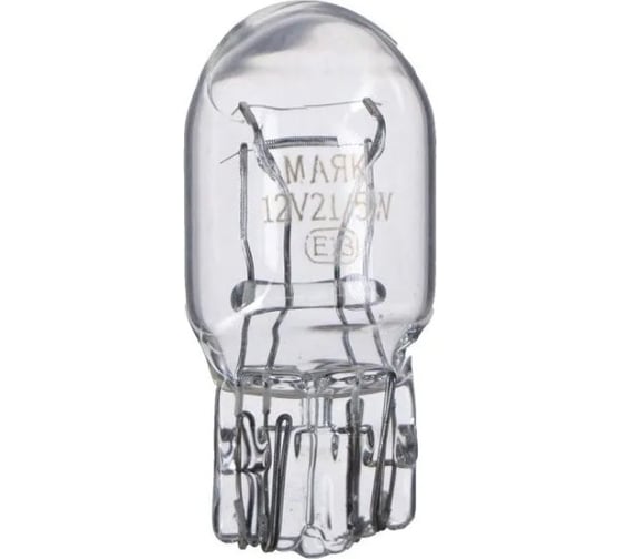Автомобильная лампа МАЯК W21/5W 12V 21/5W W3x16q, уп-ка 10 шт., стоп, габариты, на иномарки, 4610017087619 61215бц/10