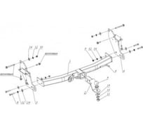 Фаркоп Бизон для Mitsubishi Pajero IV 2007-2020, Mitsubishi Pajero III 2000-2007 тип шара E FA 0978-E