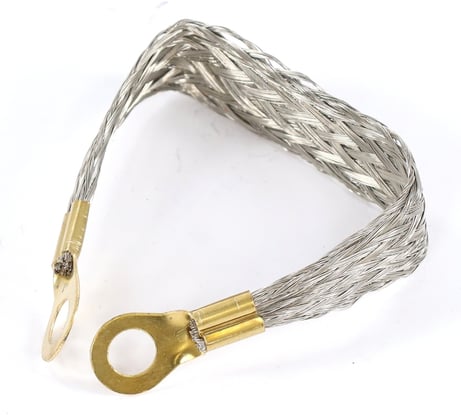 Провод массы VOLTON 20 см косичка сечение 24/30 медь, луж. клемма-латунь VLTPML202430