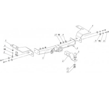 Фаркоп Бизон для Haval H6 2014-2020, Haval M6 2023- тип шара E FA 0240-E
