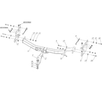 Фаркоп Бизон для Mitsubishi Pajero Sport II 2008-2016, Mitsubishi Pajero Sport III 2016-2021 тип шара E FA 1005-E(N)