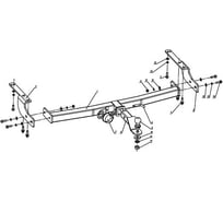 Фаркоп Бизон для Toyota Highlander 1 XU20-40 2003-2010, Lexus RX 300,350,400 2003-2009 тип шара E FA 1010-E