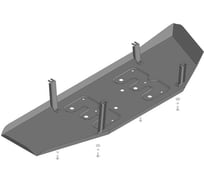 Защита стальная MOTODOR 2 мм Б, Changan Hunter Plus с 2023г. 77210