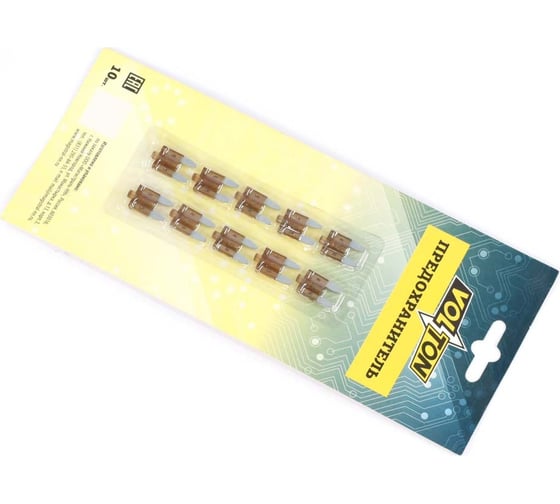 Предохранитель VOLTON 7,5 А MINI с индикатором LED блистер 10 шт VLT12014-7,5A