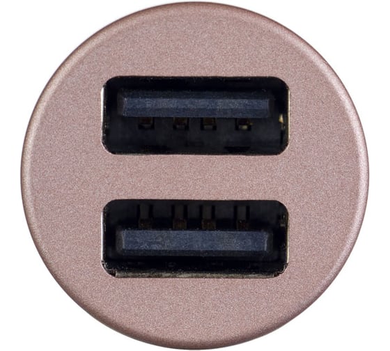 Автомобильное зарядное устройство с двумя разъемами PERFEO USB 2x2.4А розовый AUTO 2 30012271
