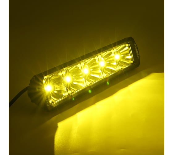Светодиодная фара Aurora ALO-D6-10-P23H1 75W Белый + Жёлтый свет 0385