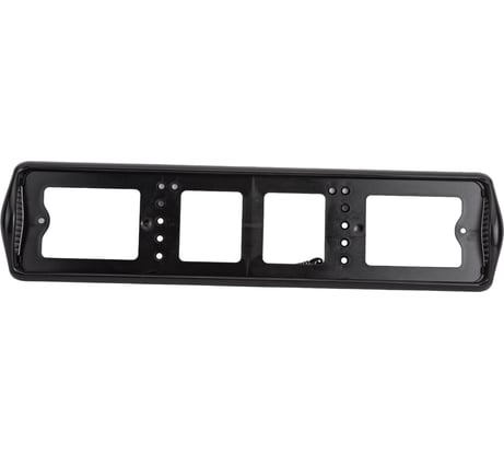 Пластмассовая рамка номерного знака DolleX с подсветкой боковой черная SPL-56