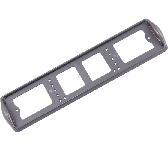 Пластмассовая рамка номерного знака DolleX с подсветкой боковой серая SPL-55 1