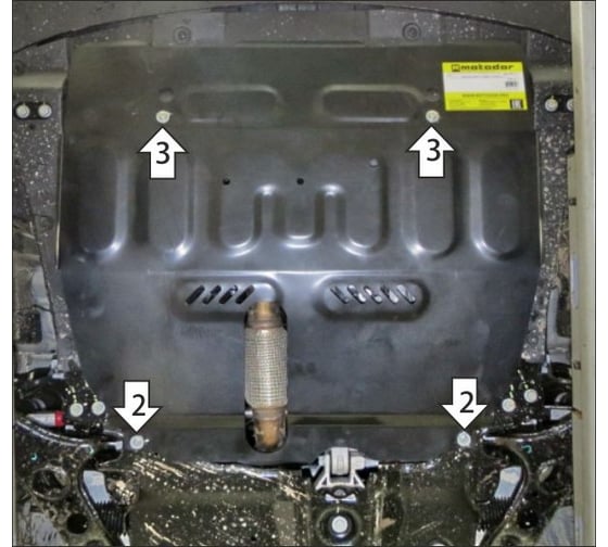 Защита стальная MOTODOR 2 мм Д, КПП Changan CS75 Plus 77211