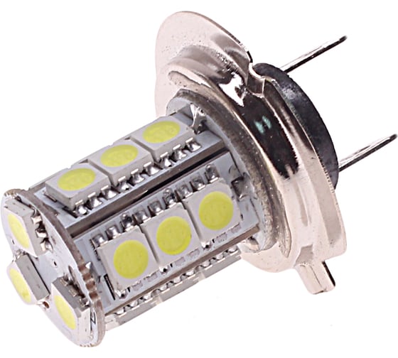 Автолампа MEGAPOWER H7 PX26d 18 SMD 5050 WHITE 6000K 360 лм 12V 10 100 80551 1