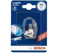 Автолампа Bosch H3 12V 55W LONGLIFE DAY 1шт блистерная упаковка 1987301053