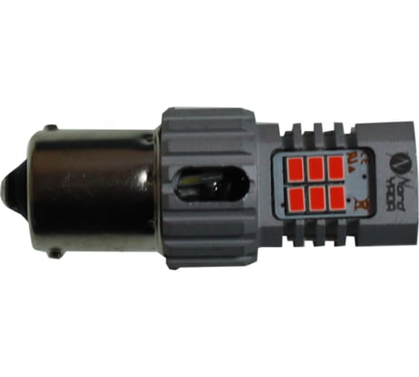 Cветодиод NORD YADA 9-18V BA15S, P21W, 1156-3020-24SMD, 2,1А/1750 Lm, 24 W, c обманкой красный TM 909310
