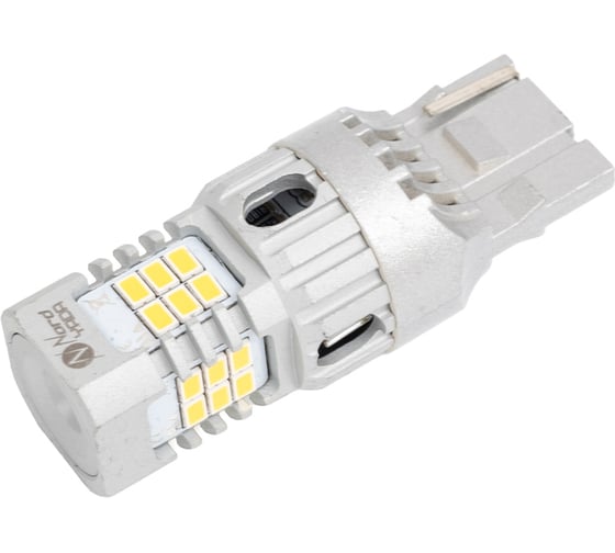 Cветодиод NORD YADA 9-18V W21W WY21W 7440/7443-3020-24SMD 2.05 A, 1750 Lm, 24 W, с обманкой, белый TM 909312