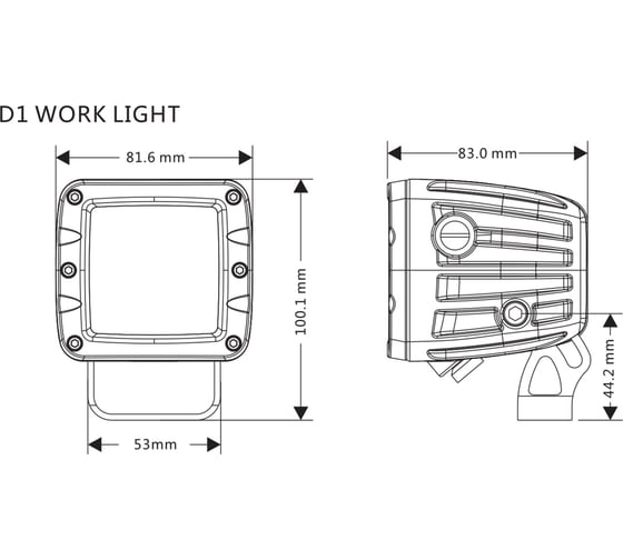 Светодиодная фара Aurora ALO-M-2-E12T 40W 9V-36V 3200Lm 2.7A Рабочий свет белый свет (Scene ligh) корпус белый 0375