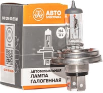 Автолампа АВТОЭЛЕКТРИКА H4, 12-60/55, P45t, галогенная, 12 В 09.02400