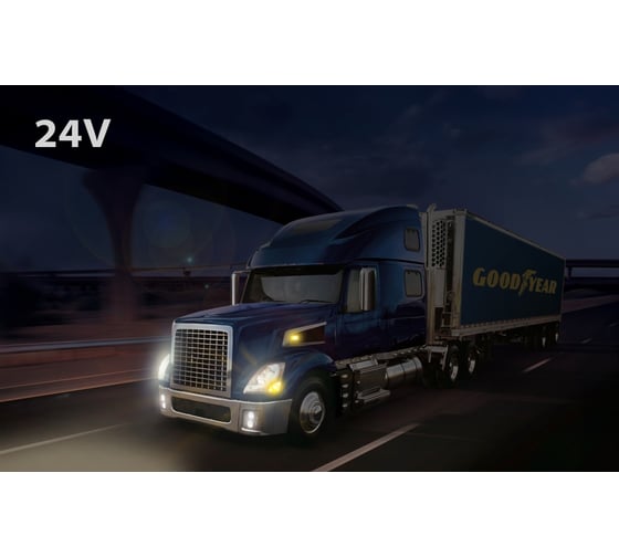 Автомобильная галогенная лампа Goodyear Н4 24V 75/70W P43t блистер GY014241