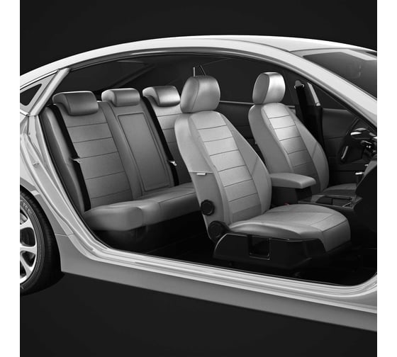 Чехлы AVTOLIDER1 Citroen C4 Picasso Grand с 2013-н.в. компактвен 7 мест. 2-ой ряд спинка и сиденье 3 секции, 3-ий ряд два кресла CI04-0112-EC23
