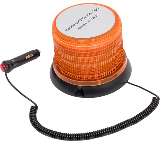Проблесковый маяк SKYWAY DC10-30V 72LED 2835SMD 02 с магнитом, со стробоскопическим эффектом и выключателем, оранжевый S11601002