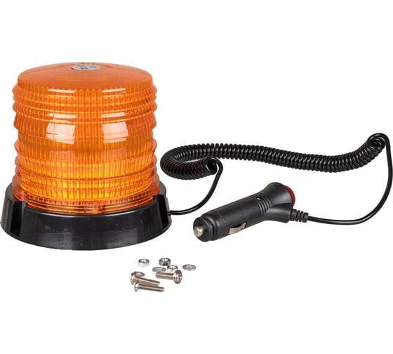 Проблесковый маяк SKYWAY DC10-30V 30LED 2835SMD 04 светодиодный, с магнитом, со стробоскопическим эффектом и выключателем, оранжевый S11601005