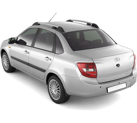 Рейлинги PT Group серебристый муар, усиленный, LADA Granta Седан 2011, Kalina Седан 2004-2011 01900705 LGR551501
