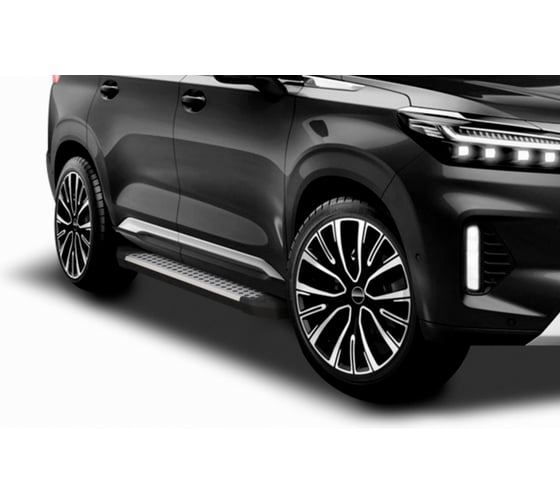 Пороги на автомобиль Rival "Bmw-Style круг" для Exeed VX I 2020-н.в. D193AL.0906.1