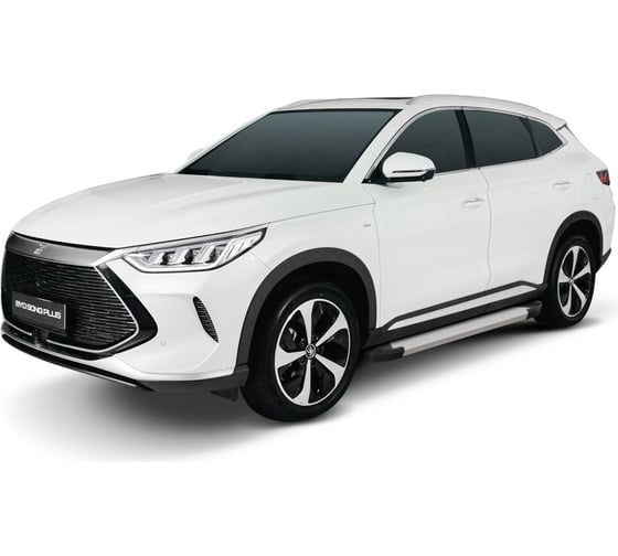 Пороги на автомобиль Rival "Silver" для BYD Song Plus I рест. 2023-н.в. F180AL.0701.1