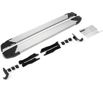 Пороги на автомобиль Rival "Silver" для Omoda C5 2022-н.в., 173 см, 2 шт., алюминий F173AL.0908.1