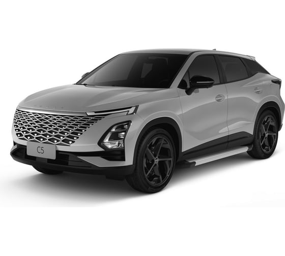 Пороги на автомобиль Rival "Silver" для Omoda C5 2022-н.в., 173 см, 2 шт., алюминий F173AL.0908.1