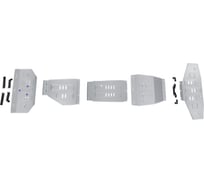 Комплект защит радиатора + картера + КПП + РК + бака + комплект крепежа Rival Алюминий, BAIC BJ40, V-2.0, АКПП, полный, 2023 K333.3502.1