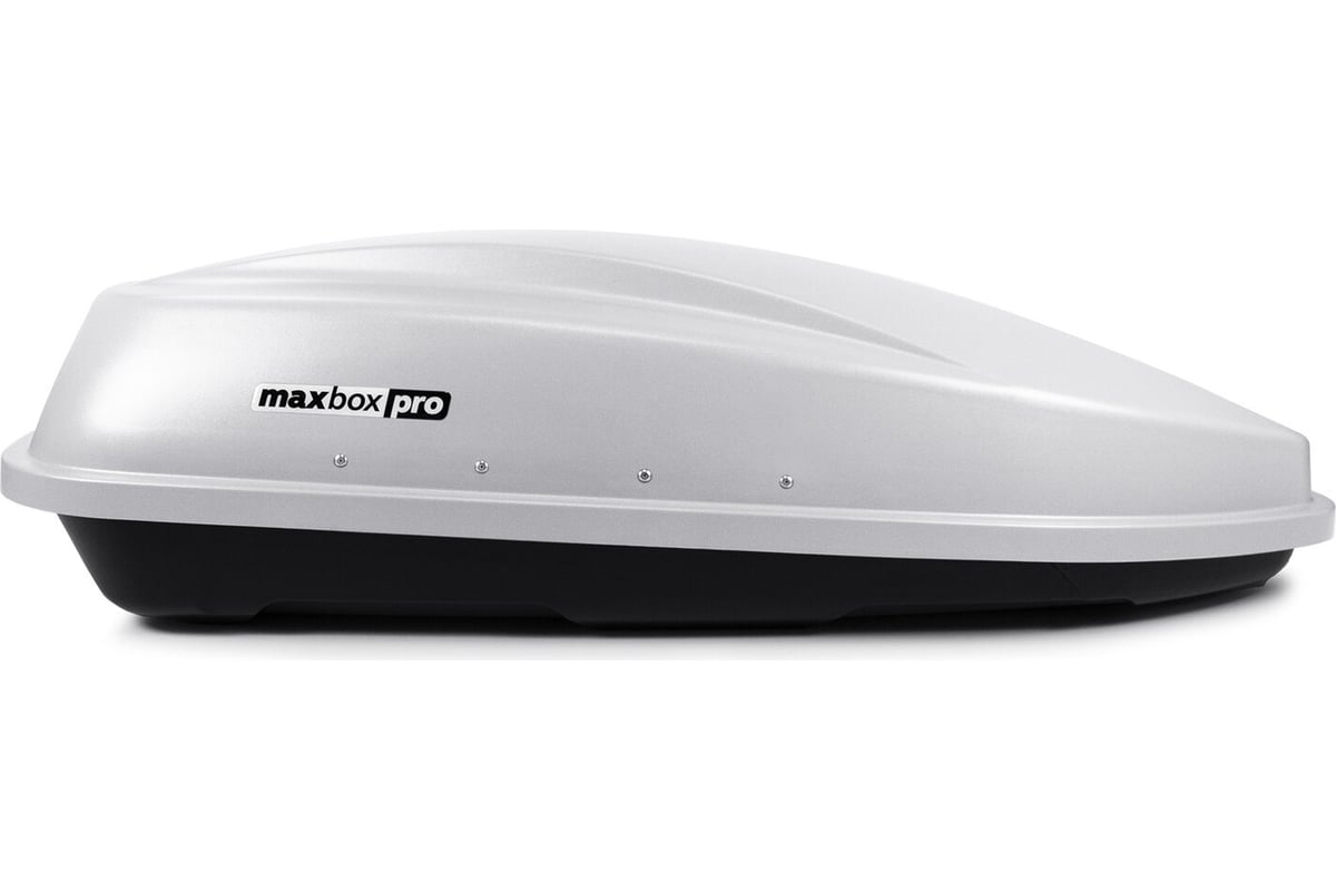 Автобокс MaxBox PRO 380 Компакт Плюс на стяжке, белый, 159x79x43 см,  одностороннее открывание, багажный бокс на крышу MBP-380-W