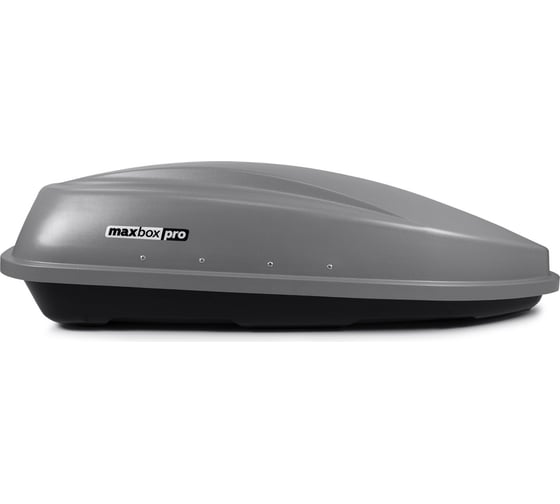 Автобокс MaxBox PRO 380 Компакт Плюс на стяжке, серый, 159x79x43 см, одностороннее открывание, багажный бокс на крышу MBP-380-S 1
