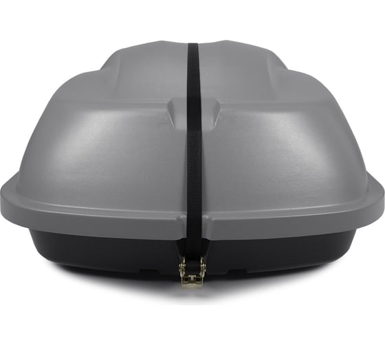 Автобокс MaxBox PRO 380 Компакт Плюс на стяжке, серый, 159x79x43 см, одностороннее открывание, багажный бокс на крышу MBP-380-S