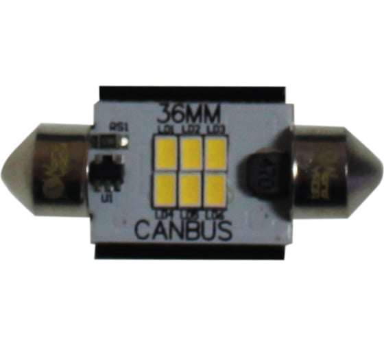 Светодиод Nord-Yada 10-14V T11 36MM C5W-3020-6SMD 183mA 320Lm 2.2W белый 36 мм обманка 909306