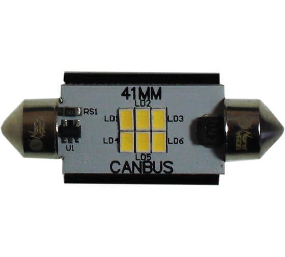 Светодиод Nord-Yada 10-14V T11 41M C5W-3020-6SMD 196mA 323Lm 2.3W белый обманка 41 мм 909308