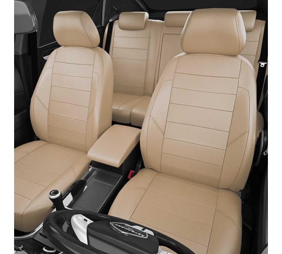 Чехлы AVTOLIDER1 Ford Focus 2 с 2005-2011г. седан, хэтчбек, универсал Задний подлокотник (молния), 5-подголовников FD13-0304-EC26