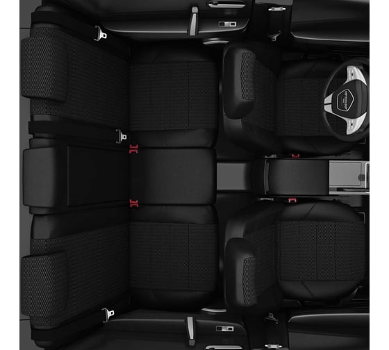 Чехлы AVTOLIDER1 Fiat Fullback с 2016-н.в. джип-пикап Задние спинка и сиденье единые FI08-0401-KK7