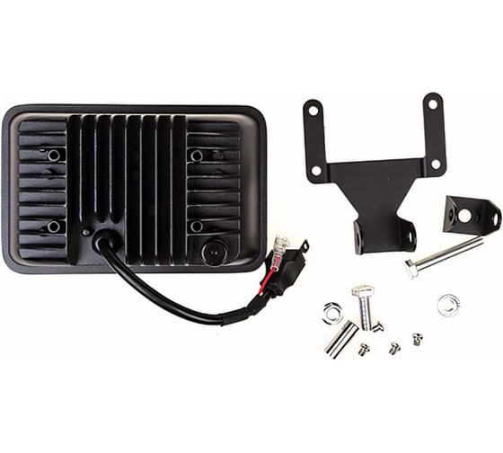 Светодиодная фара SKYWAY OFF ROAD 165х115х80 мм, прямоугольная, 12V/24 В, 126 Вт, 6000 К, 42 диода, ближний и дальний свет, Н4 S07201071