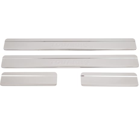 Накладки внутренних порогов DolleX VW Touareg 2015-> ступенчатые нержавеющая сталь комплект 4 шт. NSI-011