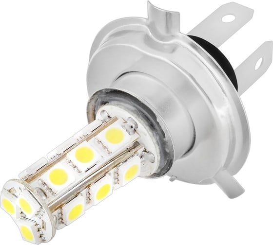Автолампа SKYWAY диод H4 12V 18 SMD диодов 2-конт белая, 2 шт. S08201017